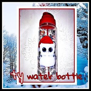Ty Santa Snowman with Santa hat Christmas Water bottle